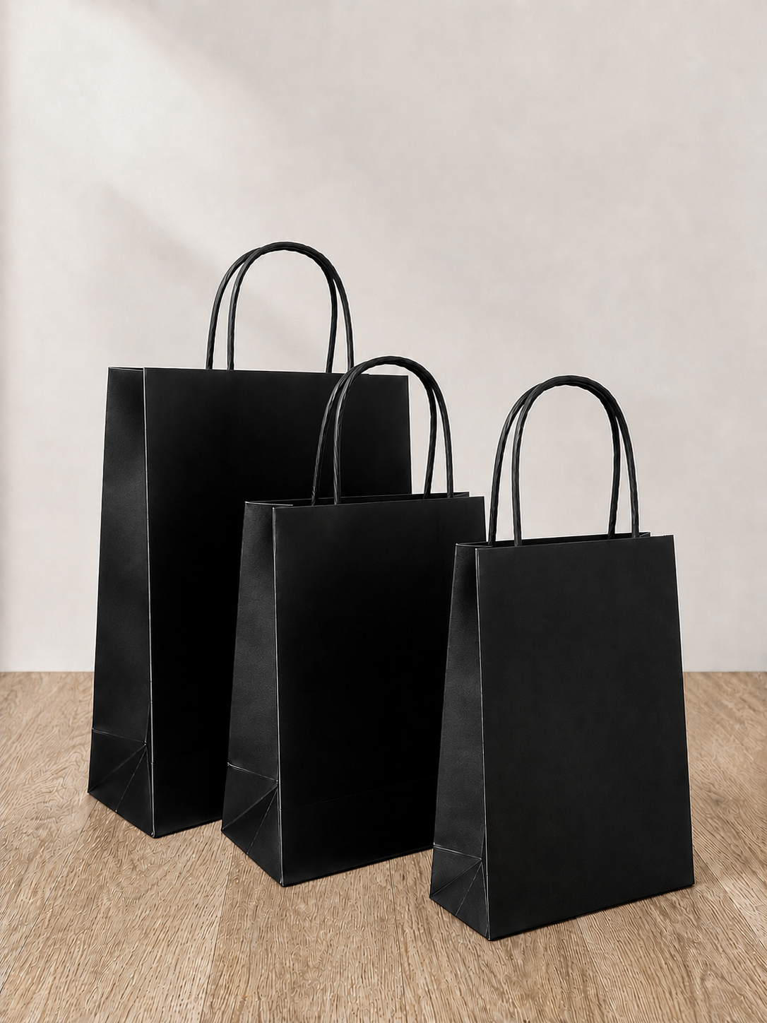 Black kraft paper bag
